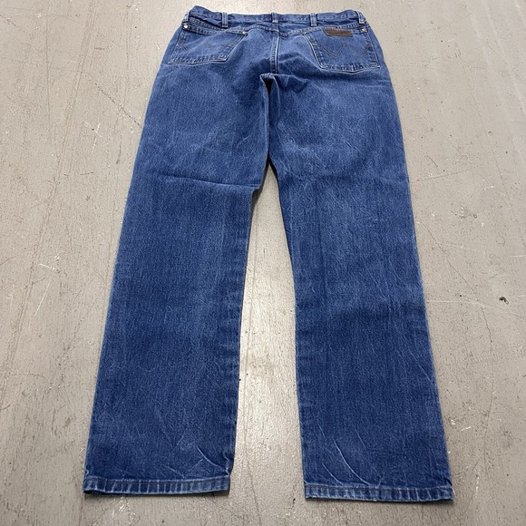 Wrangler Men's Cowboy Cut 1MWZDN‎ Blue Denim Jeans 36 x 34 Durable Western - Picture 2 of 8